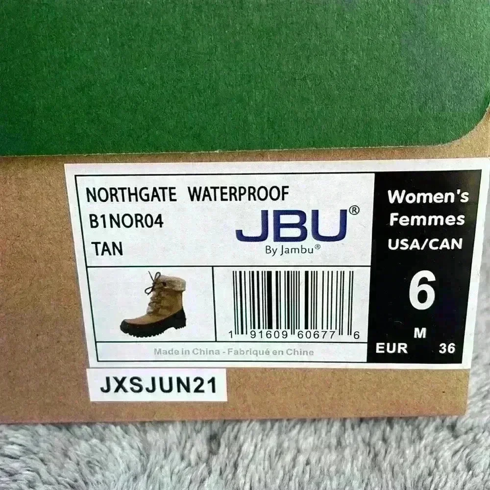 Jambu Northgate Faux Fur Trim Boot in Tan Size 6 NIB